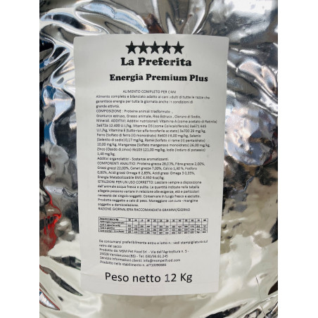 La Preferita Dog 12Kg Alimento Energy Plus - Normalmente Venduto a € 58