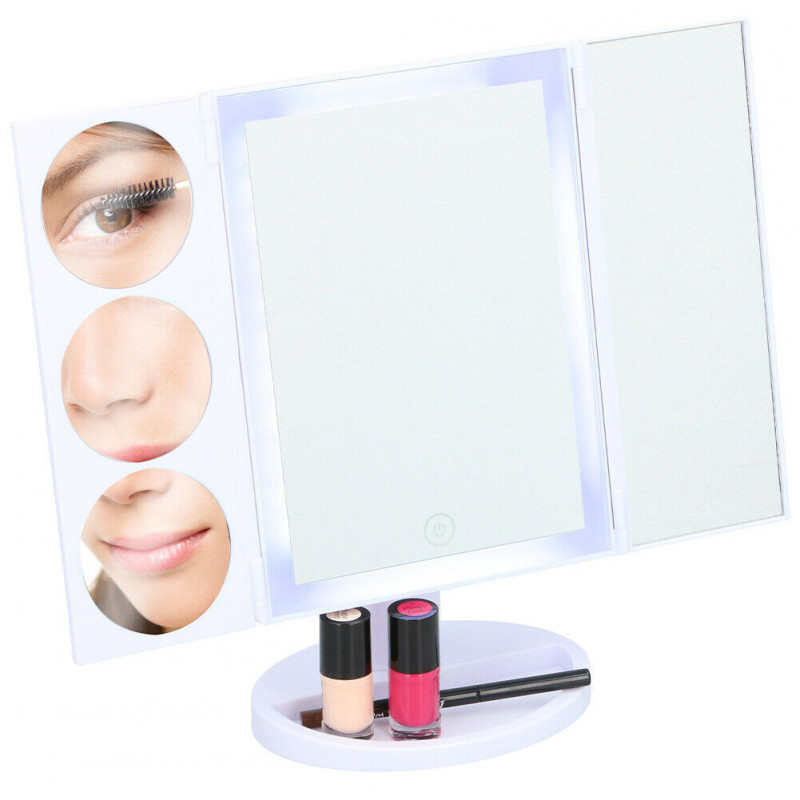 Specchio Cosmetico per Trucco Richiudibile 34 LED Grundig - Normalmente  Venduto € 29