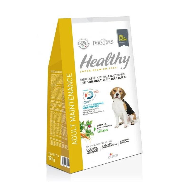 Fito Progres Healthy Adult Mantenimento Pollo e Tacchino 12kg - Normalmente Venduto €34,90