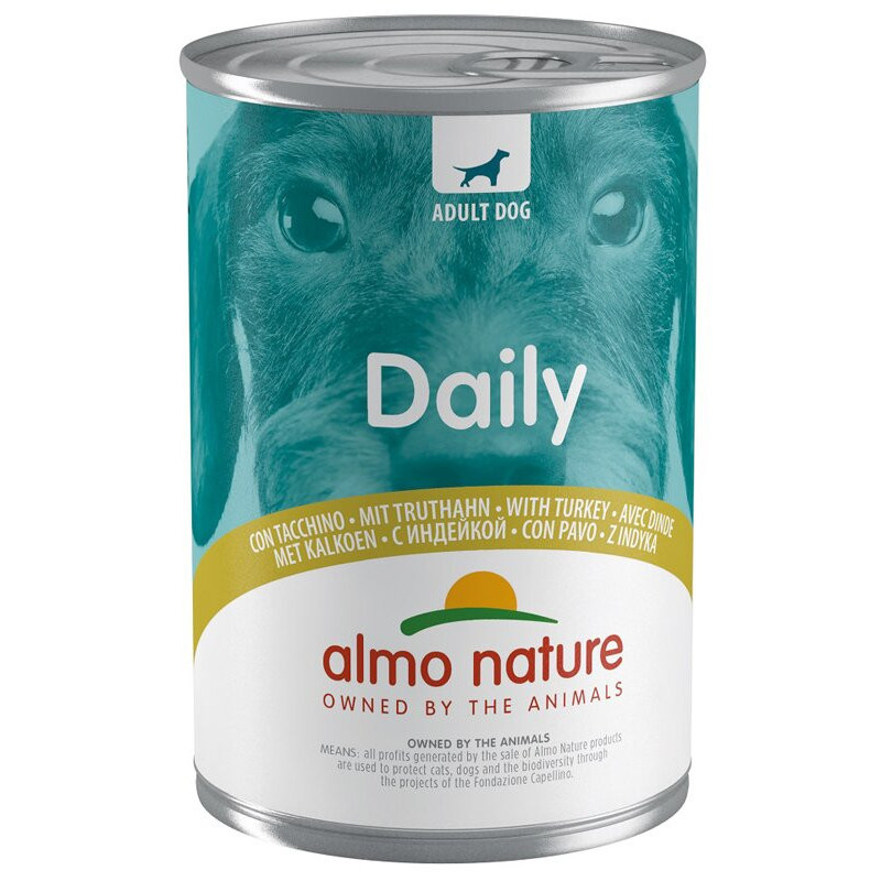 Almonature Daily Dog al Tacchino 24 Lattine da 400g - Normalmente Venduto €48,90