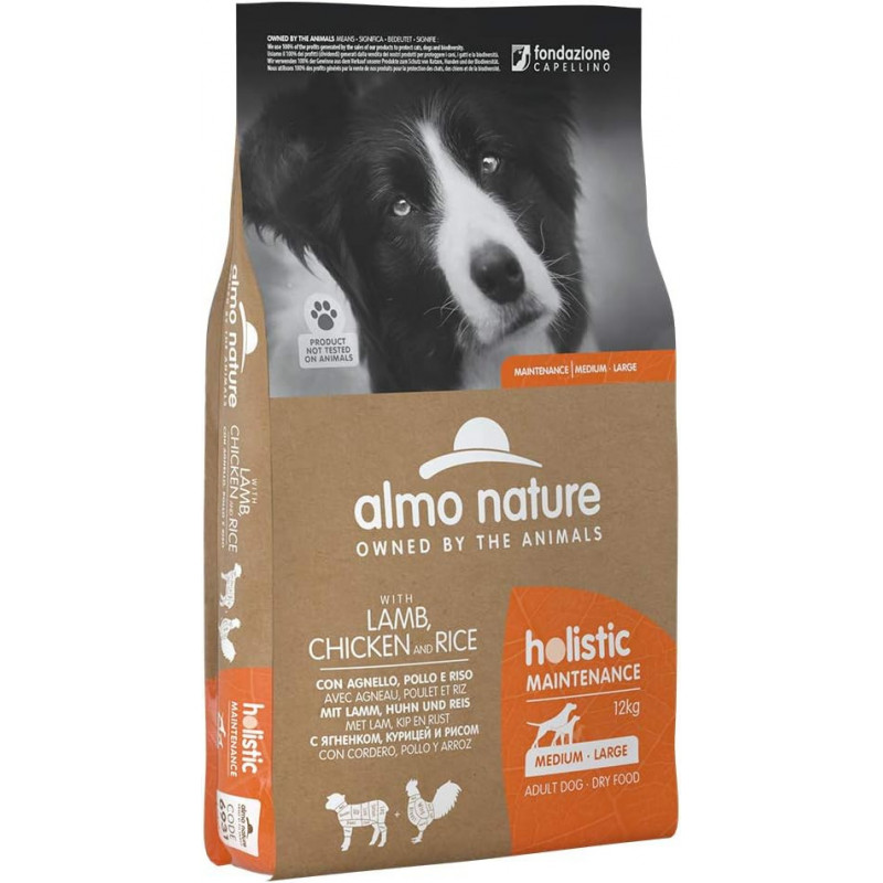 Almo Nature Holistic Maintenance Agnello/Pollo/Riso 12kg - Normalmente Venduto €37,90