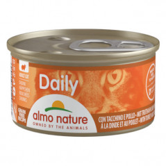 Almo Nature Daily Cat Mousse Tacchino e Pollo 24x85g - Normalmente Venduto a € 33