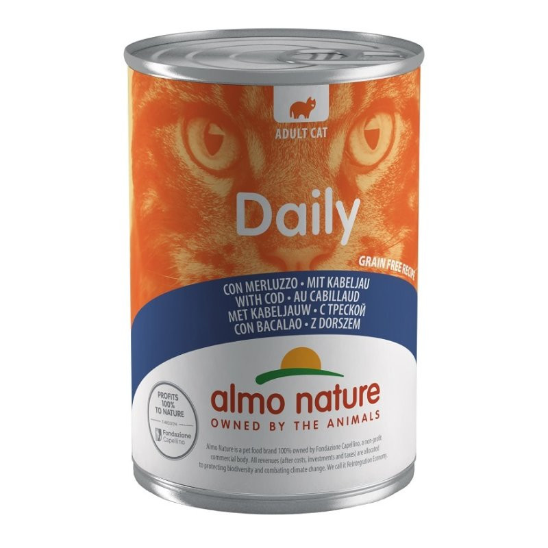 Almonature Daily Cat al Merluzzo 24 Lattine da 400g - Normalmente Venduto €48,90